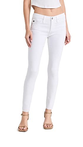womens Leggings AG AG Adriano Goldschmied Women's Legging Ankle Jeans White