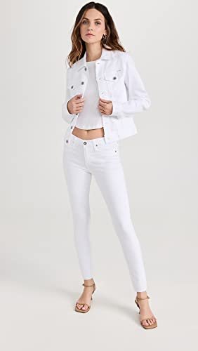 womens Leggings AG AG Adriano Goldschmied Women's Legging Ankle Jeans White