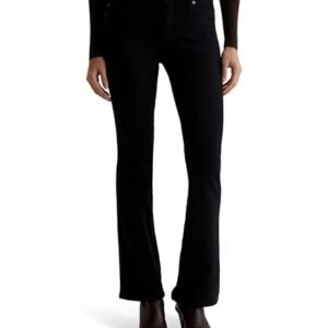 ‎womens Jeans AG Women's Angel Low Rise Boot Super Black