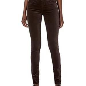 ‎womens Leggings AG AG Adriano Goldschmied Women's The Legging Skinny Opulent Stretch Velveteen Dark Oakwood