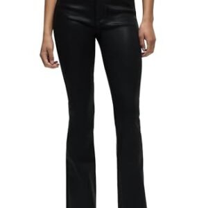 ‎womens Jeans AG HUDSON Women's Barbara High Rise Bootcut Jean Coated Bla