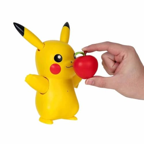 Pokemon Action Figures Pokémon Train and Play Deluxe Pikachu - 4.5-Inch Pikachu Figure with Lights, Sounds, and Moving Limbs Plus Interactive Accessories