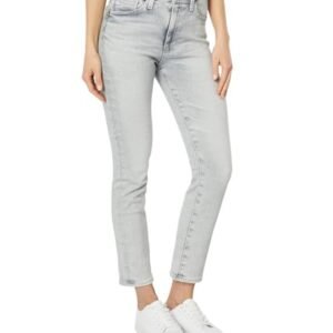 womens Jeans AG AG Adriano Goldschmied Women's Mari High Rise Slim Straight Crop Jean Vp Avalanche