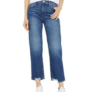 ‎womens Jeans AG HUDSON Women's Remi High Rise, Cropped, Straight Leg Jean Blue Rose