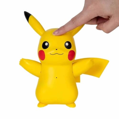 Pokemon Action Figures Pokémon Train and Play Deluxe Pikachu - 4.5-Inch Pikachu Figure with Lights, Sounds, and Moving Limbs Plus Interactive Accessories