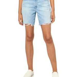 ‎womens Shorts AG AG Adriano Goldschmied Women's Ex-Boyfriend High Rise Slouchy Short Sunset Blues