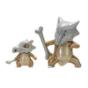 Action Figures Pokemon Pokémon Select Evolution 2 Pack - Features 2-Inch Cubone & 3-Inch Marowak Battle Figures - Authentic Details Grey Cubon