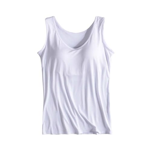 womens Lingerie, Sleep & Lounge AG 2 Pack Tank Tops for Women 2024 Cami Built in Bras Plus Size Shelf Bra Shirt Yoga Athleic Layering Undershirt Large