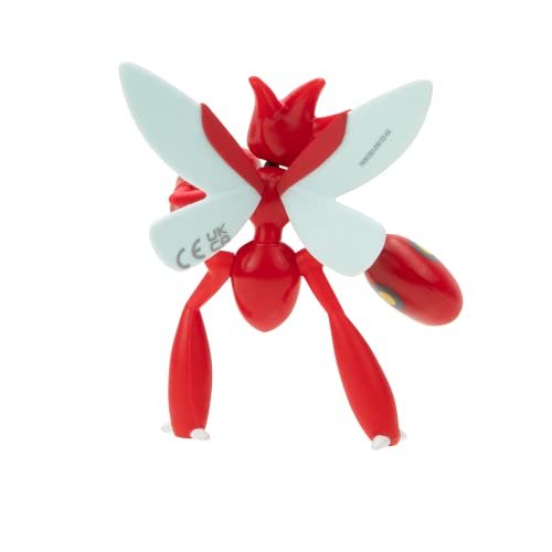 Action Figures Pokemon Pokemon SCIZOR Battle Feature Figure - 4.5-Inch Scizor Battle Figure with Slashing Pincer