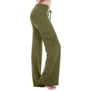 ‎womens Leggings AG Wide Leg Cargo Pants Women,2025 High Waisted Bootcut Yoga Pants with Pockets Casual Plus Size Stretchy Flare Leggings Ag
