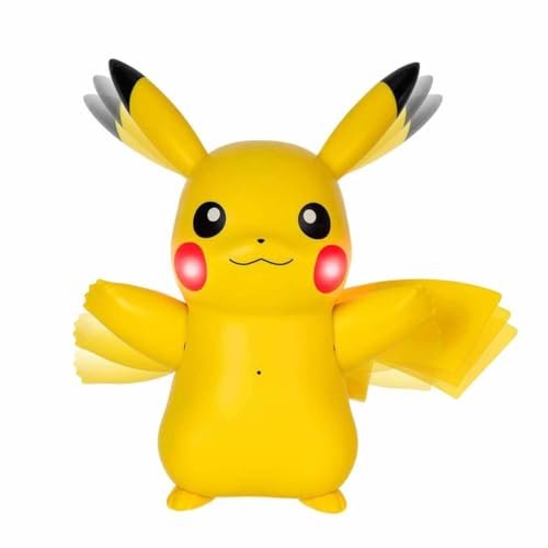 Pokemon Action Figures Pokémon Train and Play Deluxe Pikachu - 4.5-Inch Pikachu Figure with Lights, Sounds, and Moving Limbs Plus Interactive Accessories