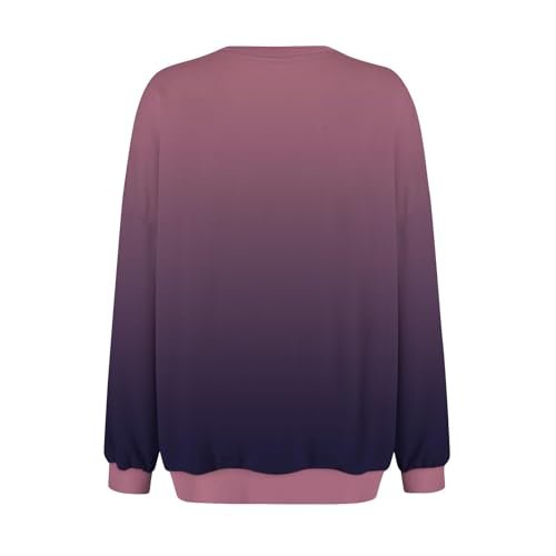 2024 Womens Oversized Graphic Crewneck Sweatshirt Long Sleeve Color Block Pullover Tops Casual Loose Shirt Fashion X-Large AG womens Active