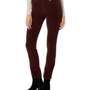 ‎womens Jeans AG AG Jeans Mari High-Waist Slim Straight Leg Jeans in 1 Year Hi-White Dark Plum 1 Year Hi-White Dark Plum 27