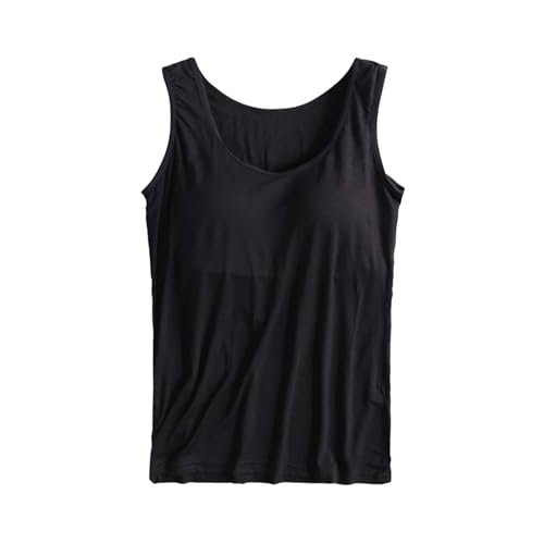 womens Lingerie, Sleep & Lounge AG 2 Pack Tank Tops for Women 2024 Cami Built in Bras Plus Size Shelf Bra Shirt Yoga Athleic Layering Undershirt 3X-Large