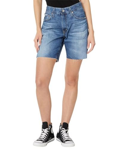 womens Shorts AG AG Adriano Goldschmied Women's Ex-Boyfriend High Rise Slouchy Short 15 Years R