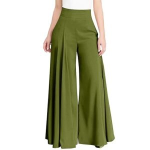 Womens Wide Leg High Waist Wide Leg Pants Casual Pants Comfy Pockets Relaxed Trousers Trendy Fall Ag ‎womens Active AG