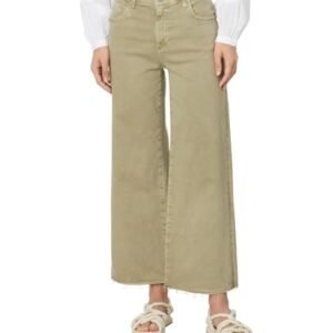 ‎womens Jeans AG AG Women's Saige High Rise Straight Wide Leg in Sulfur Dried Parsley Sulfur Dri