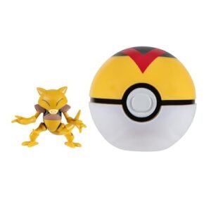 Pokémon Clip ‘N’ Go Abra and Level Ball - Includes 2-Inch Battle Figure and Level Ball Accessory Pokemon Action Figures