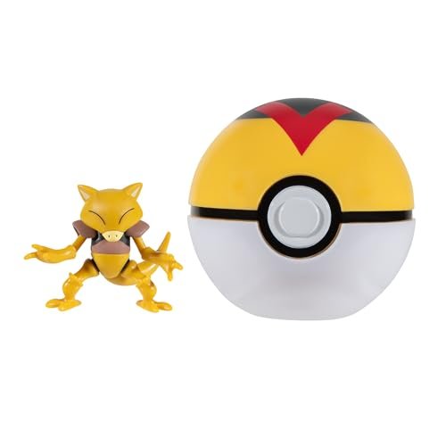 Pokémon Clip ‘N’ Go Abra and Level Ball - Includes 2-Inch Battle Figure and Level Ball Accessory Pokemon Action Figures