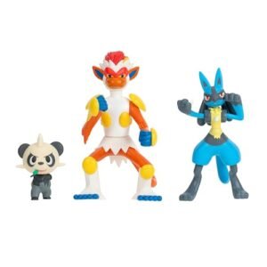 Pokemon Pokemon Battle Figure 3 Pack - Features 2-Inch Pancham and Lucario and 3-Inch Infernape Battle Figures Fantastic Creatures