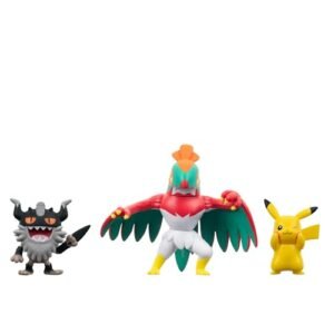 Action Figures Pokemon Pokémon Battle Figure 3 Pack - Features 2-Inch Pikachu and Perrserker and 3-Inch Hawlucha Battle Figures