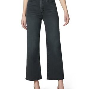 ‎womens Jeans AG Joe's Women's The Mia High Rise Wide Leg Ankle Jean Black Cat