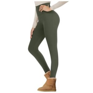 ‎womens Leggings AG Women's Fleece Lined Leggings 2025 High Waisted Thermal Warm Gym Yoga Pants Workout Athletic Thick Tummy Control Soft Tights XX-Large