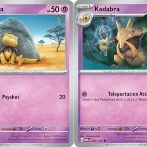 Pokemon Trading Cards Kadabra 064/165 - Abra - Pokemon 151 - Evolution Card Lot