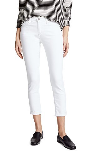 womens Jeans AG AG Adriano Goldschmied Women's Prima Roll Up White