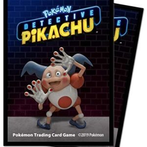 Pokemon Pokémon E-15202 Ultra Pro-Detective Pikachu-Mr Mime Deck Protector Sleeves (65 Pk) Card Storage & Display