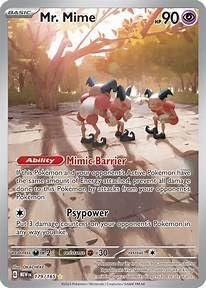 Collectible Card Games Pokemon Pokemon - Mr. Mime 179/165 151 - Illustration Art Rare - Single Card