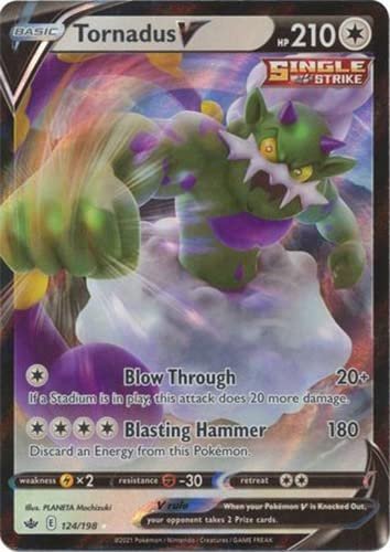 Tornadus V - 124/198 - Ultra Rare - Sword & Shield - Chilling Reign Pokemon Collectible Card Games