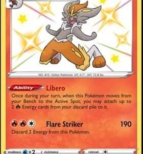Pokemon - Cinderace SV017/SV122 - Shining Fates - Shiny Vault - Card Pokemon Action Figures