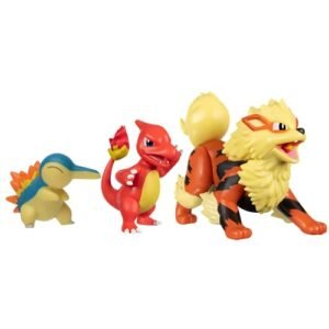 Pokemon Action Figures Pokémon Pokémon Battle Figure, Fire Theme with 3 Pack Cyndaquil, Charmeleon, Arcanine - 4.5-inch Arcanine Figure, 3-inch Charmeleon Figure, 2-inch Cyndaquil - Toys for Kids Fans - Amazon Exclusive Fire Theme