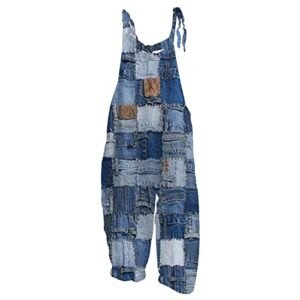 ‎womens Jumpsuits, Rompers & Overalls AG YUTANRAL Jumpsuits for Women Dressy Casual Rompers for Summer Fashion 2024 Sleeveless Floral Print Bib Overalls with Pockets Ag-blue