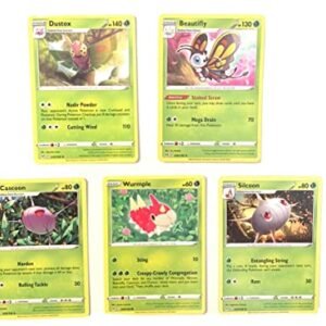 Trading Cards Pokemon Beautifly & Dustox 008/196 Lost Origin - Pokemon Evolution Card 5 Set - NM