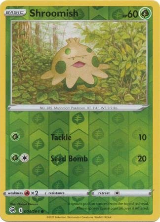 Shroomish - 004/264 - Common - Reverse Holo - Sword & Shield - Fusion Strike Pokemon Collectible Card Games