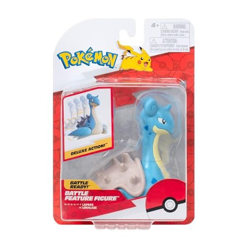 Pokémon PKW3416 - Battle Feature Figure - Lapras Official Articulated Figure, 11.5 cm Pokemon Action Figures