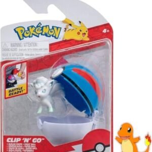 Pokemon Action Figures Pokemon Clip 'N' Go Battle Figure Action Ready with Bonus Sticker (Alolan Vulpix with Great Ball) Alolan Vul