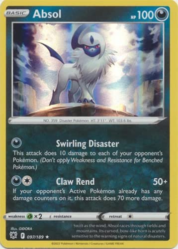 Absol - 097/189 - Holo Rare - Sword & Shield - Astral Radiance Pokemon Collectible Card Games