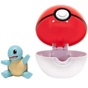 Pokemon Fantastic Creatures Pokemon Official Squirtle Clip and Go, Comes with Squirtle Action Figure and Poké Ball