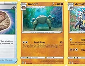 Pokemon Action Figures Armaldo 96/195- Silver Tempest - Pokemon Evolution Card Set - Rare 3 Card Lot