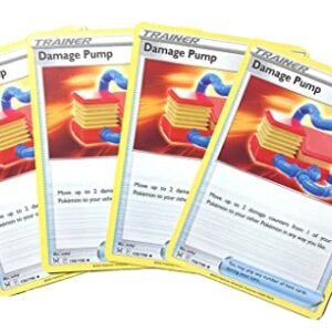 Pokemon Damage Pump 156/196 - Lost Origin - 4X Pokemon Trainer Card - Playset X4 NM Trading Cards