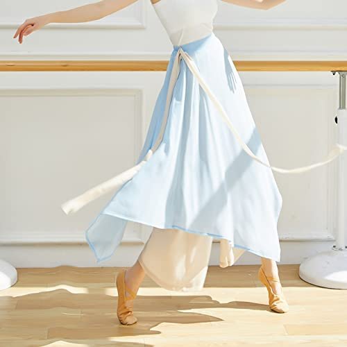 YOLAI Skirted Leggings for Womenyoga Pants Stretchy Ballet Dance Leggings Chiffon Skirted Tights for Ballet Latin Salsa Tango X-Large AG womens Women