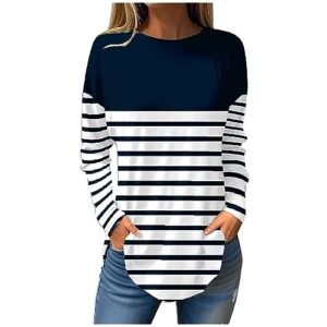 YUTANRAL Long Sleeve Shirts for Women 2024 Casual Loose Crewneck Fall Tops Fashion/Halloween Graphic Oversized Tshirts Ag-black AG ‎womens Tops, Tees & Blouses