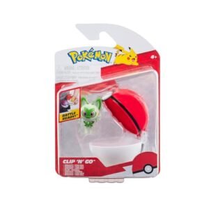Pokemon Pokémon Clip ‘N’ Go Sprigatito and Poké Ball - Includes 2-Inch Battle Figure and Poké Ball Accessory Fantastic Creatures