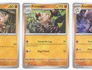 Collectible Card Games Pokemon Annihilape 100/191 – Surging Sparks – Pokemon Evolution 3 Card Lot