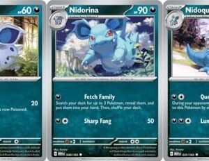 Collectible Card Games Pokemon Nidoqueen 031/165 - Pokemon 151 - Evolution 3 Card Lot - Nidoran (f) Nidorina