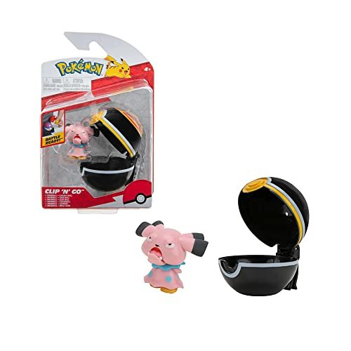 Pokemon Action Figures Pokemon Clip N Go - Snubbull Toy Figure 5 cm - Pokemon & Pokeball Figurines - New 2023 - Officially Licensed Toy