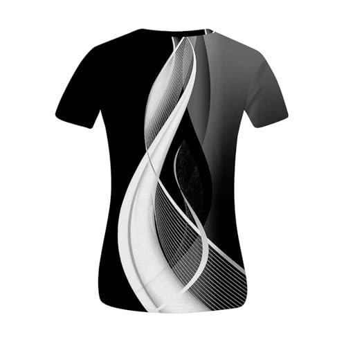 YUTANRAL Plus Size Tops for Women 2024 Summer V Neck T-Shirts Casual Loose Short Sleeve Shirts Tees with Pocket Ag-black AG womens Tops, Tees & Blouses